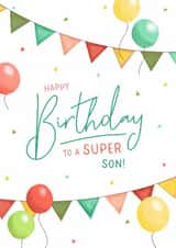 Classic Birthday Card - Super Son created by Evie Garnett Designs