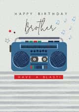 Classic Birthday Card - For Brother - Radio created by Laura Darrington Design Ltd.