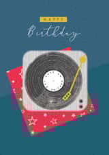 Classic Birthday Card - For Him - Record Player created by Laura Darrington Design Ltd.