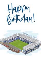 Fun Birthday Card - Birmingham City - Football Stadium created by Moo & Snip