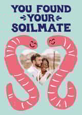 Personalised Wedding Photo Card created by Woah there Pickle - Funny Wedding Card - Worms - Soil Mates