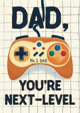 Fun Father's Day Card - Next Level Dad - Controller created by Sweetlove Press