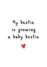 Classic Pregnancy Card - Baby Bestie created by Ink and Fred
