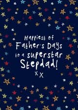 Cute Father's Day Card - For Stepdad - Superstar created by Bow & Bell