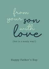 Classic Father's Day Card - From Son - With Love created by Rosewood Design