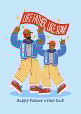 Cute Father's Day Card - Like Father Like Son - From Son created by Atwood & Atwood