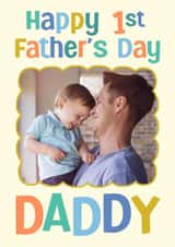Personalised Father's Day Photo Card created by Violet and Alfie - Classic Father's Day Card - First Father's Day - Daddy