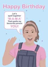 Fun Birthday Card - Ms. Rachel - Let's Spell Together created by Beyond the Ink