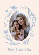 Personalised Mothers Day Photo Card created by Zove Ahh - Pretty Mother’s Day Card - Watercolour Florals
