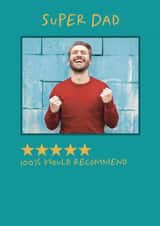 Personalised Father's Day Photo Card created by Nicole Pritchard - Funny Father's Day Card - Super Dad - Five Star Recommendation