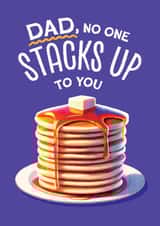 Cute Father's Day Card - Pancakes - No One Stacks Up To You created by Folio | Ian Owen