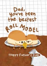 Cute Father's Day Card - Punny - Roll Model created by The Playful Indian