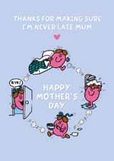 Cute Mother's Day Card - Mr. Men - Little Miss Quick created by Mr. Men