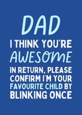 Funny Father's Day Card - You're Awesome created by Sundiva Designs