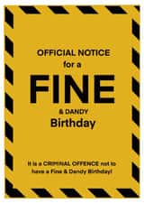 Funny Birthday Card - For Him - Parking Ticket Fine created by Doug The Cartoonist