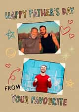 Personalised Father's Day Photo Card created by by Rachel Manzano - Fun Father's Day Card - From Your Favourite - Scrapbook