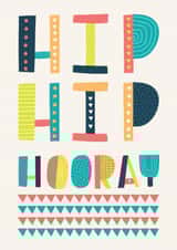 Classic Birthday Card - Hip Hip Hooray created by Alice Potter