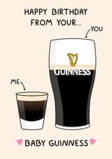 Cute Birthday Card - Guinness - Baby Guinness created by YAWN DESIGNS