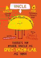 Cute Father's Day Card - For Uncle - Taco created by Twisted Haggis