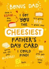 Funny Fathers Day Card - For Stepdad - Cheese Puns created by Twisted Haggis