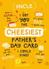 Punny Fathers Day Card - For Uncle - Cheese Puns created by Twisted Haggis