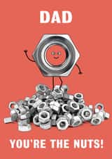 Cute Father's Day Card - You're The Nuts created by Of Life & Lemons Ltd.