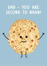 Funny Father's Day Card - Naan Bread created by Of Life & Lemons Ltd.