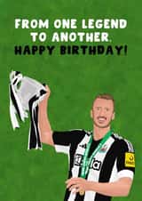 Newcastle United Birthday Card - Dan Burn - Newcastle United - Carabao Cup created by Pink Peach Cards