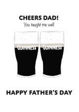 Classic Father's Day Card - Cheers Dad - Guinness created by Dylan Sian Design