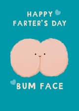 Funny Father's Day Card - Bum Face created by Giddy Kipper