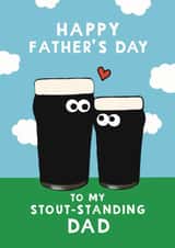 Cute Father's Day Card - Guinness - Stoutstanding Dad created by Giddy Kipper
