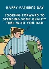 Funny Father's Day Card - Quality Time created by Giddy Kipper