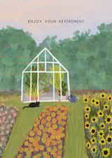 Classic Retirement Card - Enjoy Your Retirement - Greenhouse created by Sarah Frances