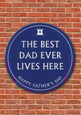 Funny Father's Day Card - Best Dad - Heritage Plaque created by Brainbox Candy