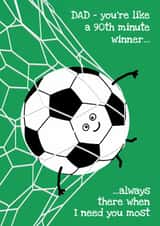 Cute Father's Day Card - Ninetieth Minute Winner - Always There created by Of Life & Lemons Ltd.