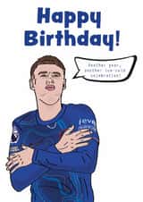Cole Palmer Inspired Football Celebration Birthday Card created by Nicely Said Co.