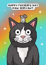 Funny Father's Day Card - Man Servant created by Wafflemamaart