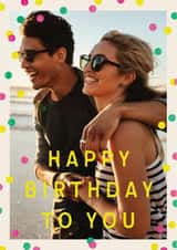 Personalised Birthday Photo Card created by AniSomi - Classic Birthday Card - Colourful Confetti