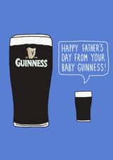 Funny Father's Day Card - From Your Baby Guinness created by Pen and Puns