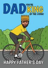 Personalised Father's Day Photo Card created by @Cupsie's Creations - Funny Father's Day Card - Cycling - King Of The Lycra