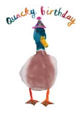 Cute Birthday Card - Duck - Quacky Birthday created by Rosie Webb