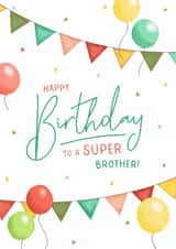 Classic Birthday Card - For Brother - Balloons created by Evie Garnett Designs