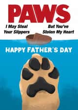 Cute Father’s Day Card - From The Dog - Paws created by Heeby Jeeby's