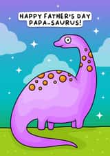 Cute Father's Day Card - Dinosaur - Papasaurus created by Wafflemamaart