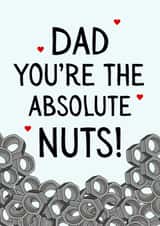 Funny Father’s Day Card - You're The Nuts created by original fox designs