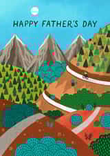 Classic Father's Day Card - Mountain Biking created by Pear Tree Press
