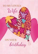 Lovely Wife Birthday Card - Floral Card For Her - Wife's Birthday created by Rainee Collections