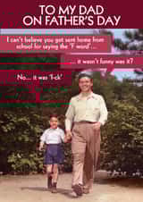 Funny Father's Day Card - F Word created by Quitting Hollywood