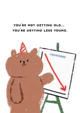 Funny Birthday Card - Bearly Getting By - Getting Less Young created by JOLLY AWESOME