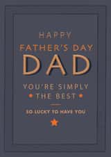 Classic Father's Day Card - Simply The Best created by Hotchpotch